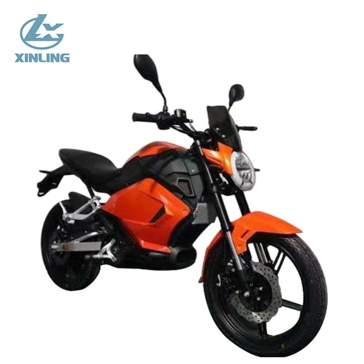 Red Electric Motorcycle
